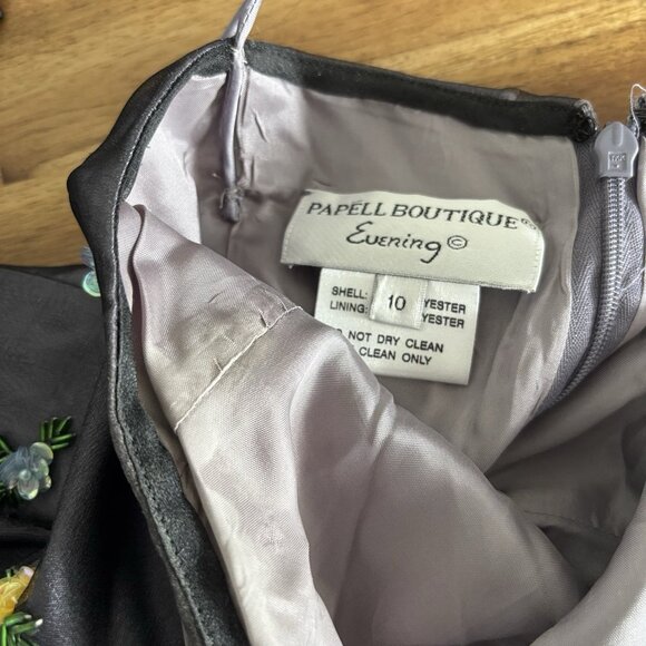 Vintage Papell Boutique Womens Beaded Maxi Dress Size 10 Fairy Y2K Whimsigoth - Picture 3 of 16